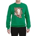 thumbnail image 2 of Wild Bobby Western Ma Steer Pink And Grey Distressed Pop Culture Unisex Crewneck Sweatshirt, Kelly, Large, 2 of 6