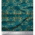 thumbnail image 2 of Soimoi Poly Georgette Fabric Filigree Damask Print Fabric by the Yard 42 Inch Wide, 2 of 3