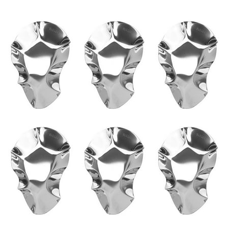 

Qius 6pcs Stainless Steel Oyster Dishes Dipping Sauce Dishes Dipping Bowls (Silver)