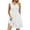 White, variant on IROINNID Women's V-Neck A-Line Dress Solid Color Comfortable Loose Home Night Knee-Length Dress