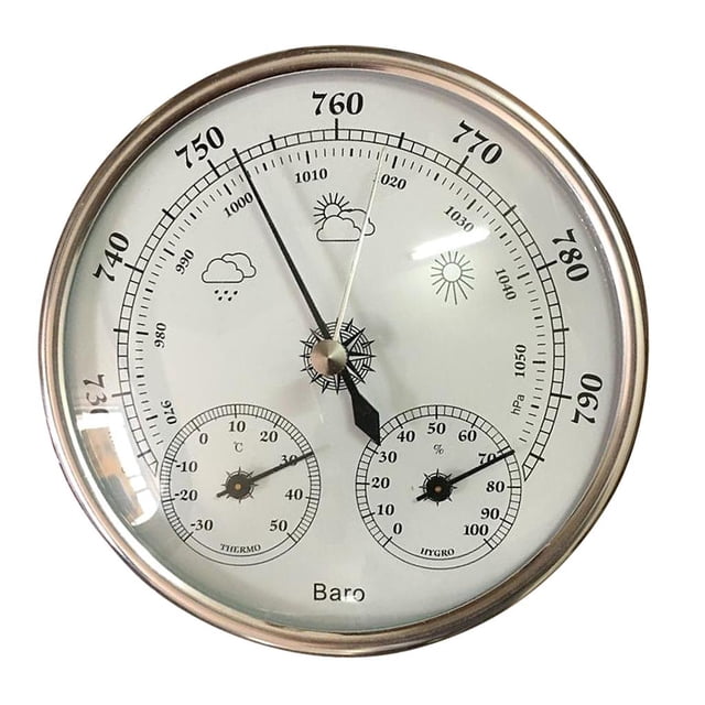 Tipo De Dial Estación Meteorológica Termómetro Higrómetro Funciones, Medir La Barométrica Temperatura Humedad Sharpla Barómetro higrómetro