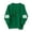 A889 Green, variant on Xdegoge Women's Long Sleeve Crewneck Sweater with Glitter Clover Print, Festive St. Patrick's Day Graphic Pullover for Holiday Celebrations