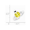 thumbnail image 2 of Sterling Silver Enameled & Polished Lady Bug Toe Ring, 2 of 3