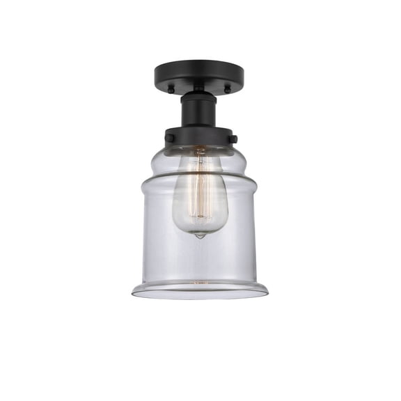 Innovations Lighting - Canton - 1 Light Semi-Flush Mount In Industrial Style-11