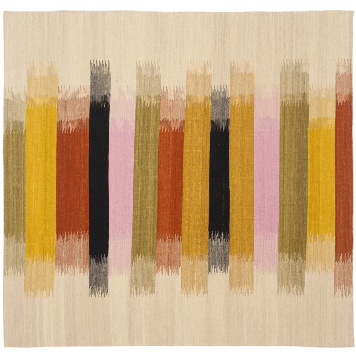 SAFAVIEH Dhurries Harland Geometric Area Rug, Beige/Multi, 4' x 6'