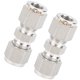 thumbnail image 5 of Adaptador de tubo de doble casquillo recto de compresión de acero inoxidable 316 de 2 piezas para tubería (Ф3/8), 5 of 10