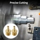thumbnail image 2 of Conectores de manguera de latón 3/8" 3/4"NPT macho recto para aire, agua, aceite, gas, combustible 2 piezas tono dorado, 2 of 6