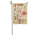 thumbnail image 1 of SIDONKU Vintage Pattern of The Circus Carnival Clown Acrobat Stage Ticket Garden Flag Decorative Flag House Banner 12x18 inch, 1 of 2