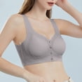 thumbnail image 4 of QASIEATN Front Closure Jelly Bras for Middle Elderly Women Fashion Comfortable Wireless Bras Women's Underwear, 4 of 5