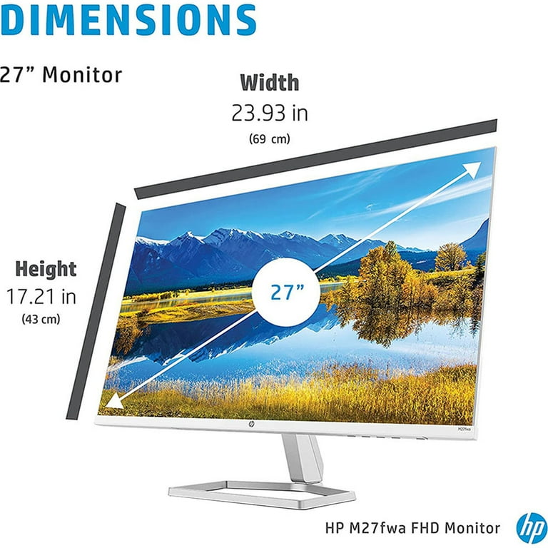 Open Box HP M27fwa 27-Inch FHD IPS LED Backlit Monitor with Audio