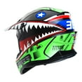 thumbnail image 5 of 1Storm Adult Motocross Helmet BMX MX ATV Dirt Bike Downhill Mountain Bike Helmet Racing Style HKY_SC09S; Shark Green, 5 of 6