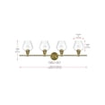 thumbnail image 3 of Living District Gene 4 Light Satin Gold And Clear Glass Wall Sconce, 3 of 8