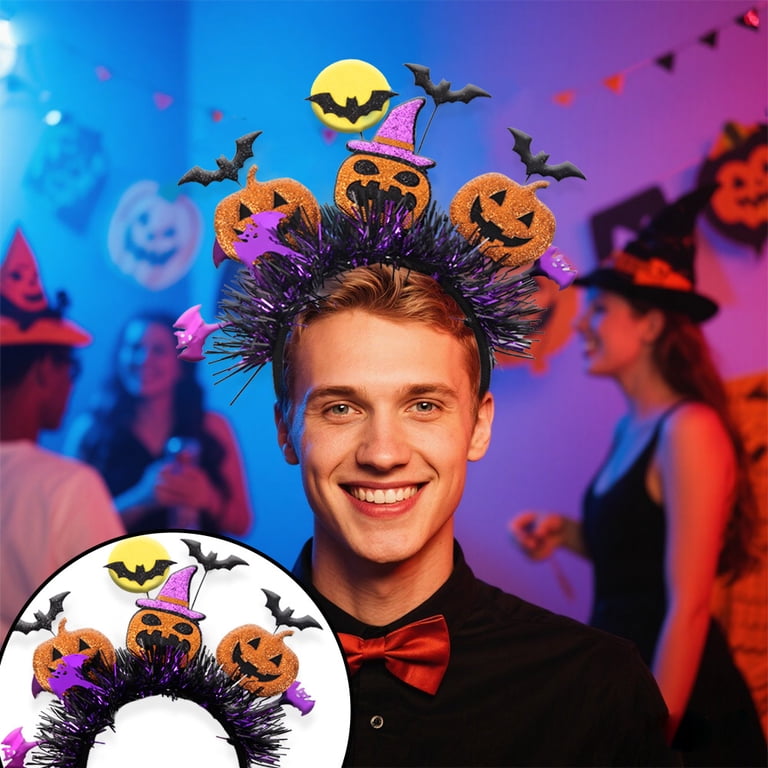 Bandeaux Halloween Sorcière - 4 Pièces Avec Araignées & Chapeaux - Accessoires Fête & Cosplay