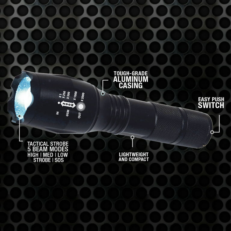 Atomic Beam Headlight by BulbHead, 5,000 Lux Hands-Free LED Headlamp, 3 Beam  Modes 