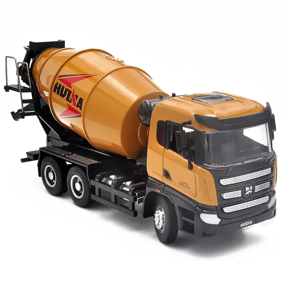1:50 Concrete Mixer Alloy Die-Cast Static Construction Machinery Model Adult Boy Children's Birthday Gift Collectible Display Toy Car