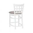 thumbnail image 6 of Linon Flint Beech Wood Commercial Grade Set of Two Counter Stools in White, 6 of 10