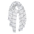 thumbnail image 1 of Ladies/Women's Lightweight Floral Print/Solid Color mixture Shawl Scarf For Spring Summer season,White, 1 of 6