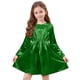 thumbnail image 4 of Vestido de fiesta plisado brillante de manga larga para niños, 4 of 9