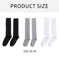 thumbnail image 3 of Classical Color Knee Length Business Dress Socks for Men Breathable Cotton Stockings for Formal and Everyday Use, 3 of 8