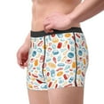 thumbnail image 2 of Kdxio Men's Boxer Briefs with Fast Food 2 Print - Comfortable and Breathable Underwear for Everyday Wear, 2 of 5