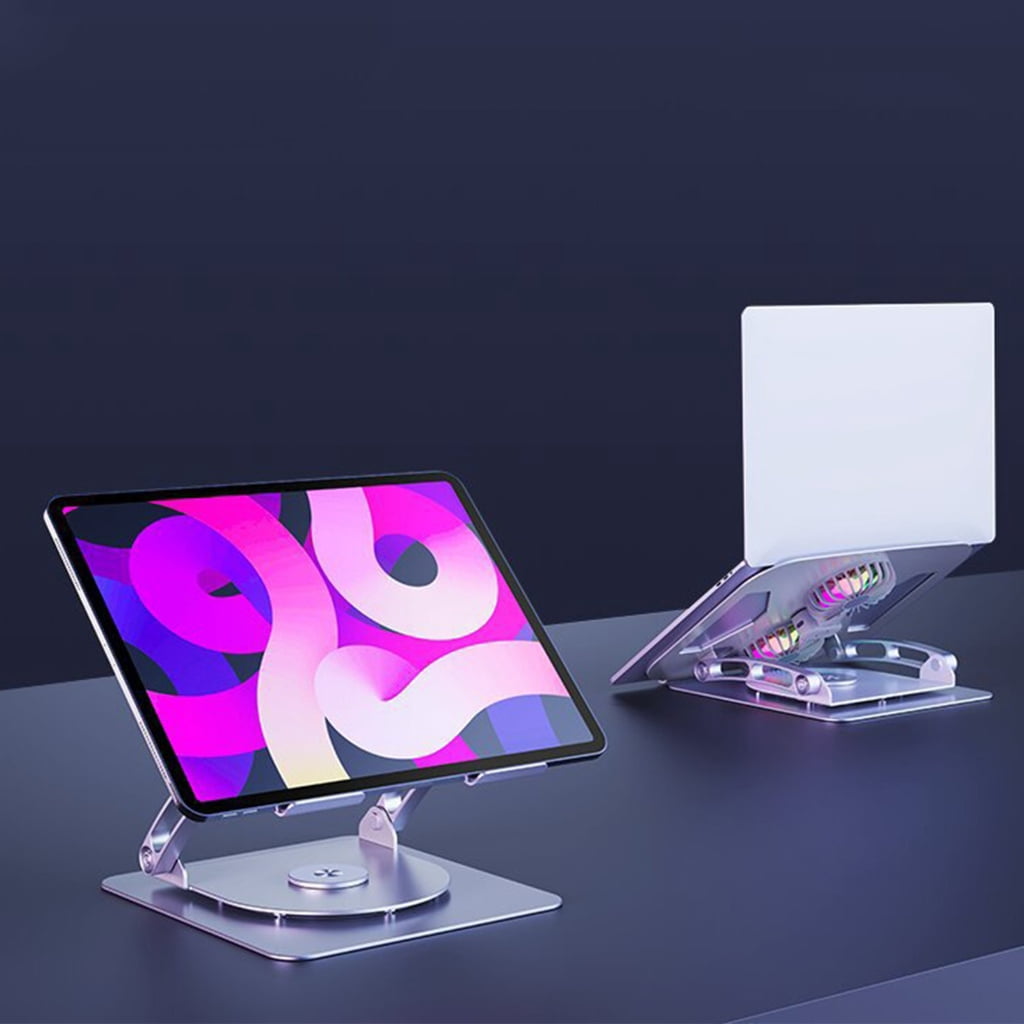 Zeiwohndc 2 Fan Adjustable Laptop Stand for 15.9inch Devices with 360 Degree Rotation