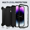 thumbnail image 4 of 3 IN1 For iPhone 16E 16 14 13 12 11 15 Pro MAX MINI 14 15 16 Plus SE2 SE3 Heavy Duty Shockproof Armor +Belt CliP Phone Case, 4 of 16