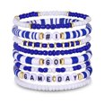 thumbnail image 2 of Top-keivon Game Day Bracelets for Women Red Blue Spirit Day Accessories Stackbale Clay Heishi Bracelets Beaded Stretch Bracelet Football Mom Accessories Outfits Jewelry Gifts, 2 of 14