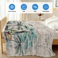 thumbnail image 4 of Summer Palm Trees Cooling Blanket,Lightweight Breathable Summer Throw Blanket with Double Sided Cold Effect,Vintage Botanical Tropical Leaves Picnic Blankets Bed Sheet for Hot Sleepers 50"x60", 4 of 8