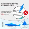 thumbnail image 3 of Muyoka Limpiador de tanque humidificador, flotador de desmineralizaci贸n Shark & Fish, filtros humidificadores universales compatibles con Drop, Droplet, 3 of 7