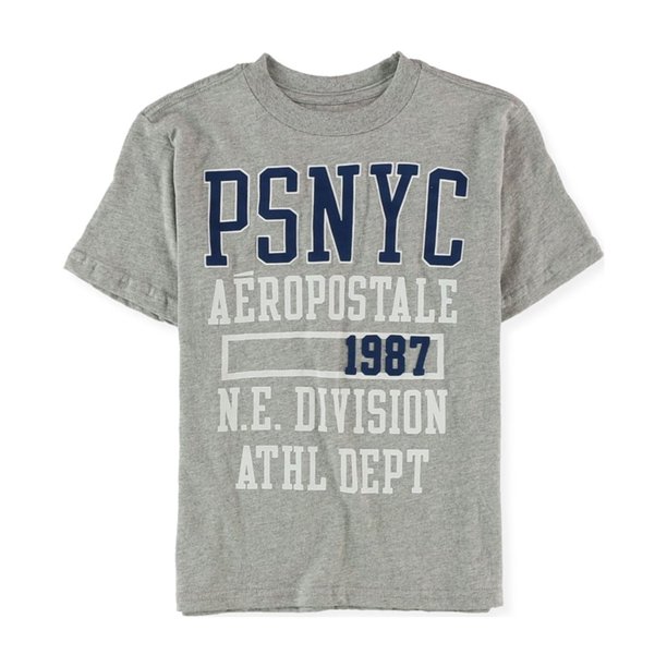 Camiseta gráfica Aeropostale Boys Athl Dept, gris, S (8)