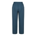 thumbnail image 6 of Kaemgyyd Dress Pants for Women High Waited Pleated Straight Wide Leg Casual Trousers with Pockets Solid Work Office Outfit, 6 of 7