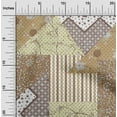 thumbnail image 2 of oneOone Cotton Silk Light Brown Fabric Floral With Dot Mix Sewing Fabric By The Yard Printed Diy Clothing Sewing Supplies 42 Inch Wide, 2 of 4
