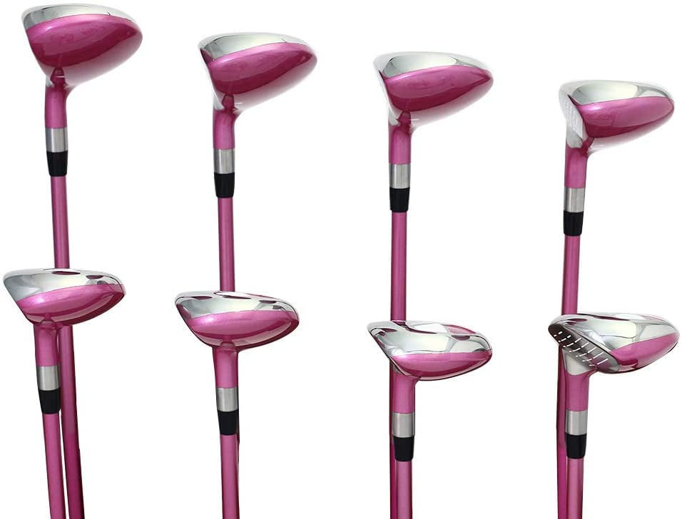 Majek Pink Ladies Golf Hybrids Irons Set New Womens Best All True Hybrid  Ultra Light Weight Forgiving Fuchsia Woman Complete Package Includes 4 5 6  7 