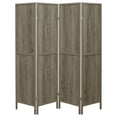 thumbnail image 3 of Deepika 4-Panel Room Divider Folding Screen Grey Driftwood, 3 of 8