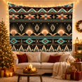 thumbnail image 3 of Mountain Lake Complex with Horizontal Bands Geometric Motifs, Mystical Fantasy for Space Lovers, Galaxy Room Decor, Housewarming Gift, Tapestry Wall Hanging for Bedroom and Dorm, 3 of 7