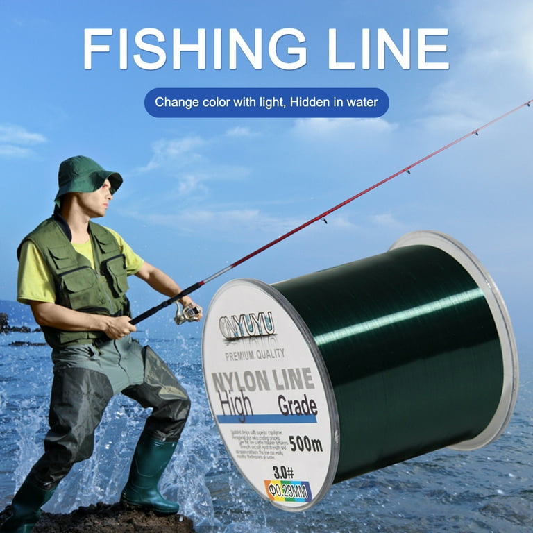 500M Braided Fishing Line Abrasion Resistant Nylon Line (3.0 Dark Green) 