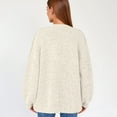 thumbnail image 7 of Stichou Womens Oversized Cardigan Sweaters 2025 Fall Long Lantern Sleeve Knit Open Front Lightweight Sweater White L, 7 of 7