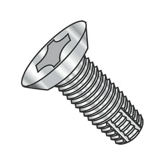Thread Cutting Screw - Type F - Phillips Drive Flat Undercut Head - 18-8 Stainless Steel - 8-32 Thread - 3/4" Long