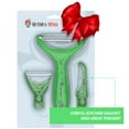 thumbnail image 4 of Mr&Mrs White Vegetable Peeler Set Green Potato Peelers Kitchen Julienne Veggie Peeler, 4 of 7
