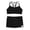 A Black, variant on iiniim Girls Two Piece Ballet Dance Gymnastic Sports Bra Crop Top with Shorts Bottom Yoga Workout Gym Fitness Outfit Set