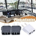 thumbnail image 4 of European to US Plug Adapter, American Standard Two Flat, CE Certified, Environmental Protection, Black/White Set, 4 of 8