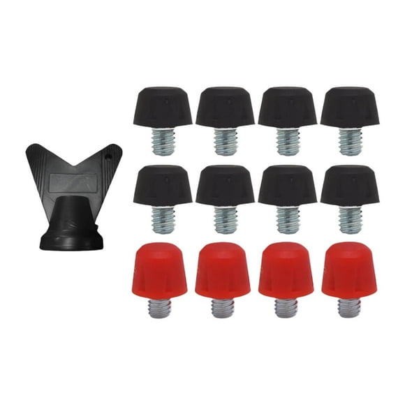 12 piezas Spikes de zapatos de zapatos de rugby para entrenamiento en interiores al aire libre Negro de 8 mm rojo 11 mm