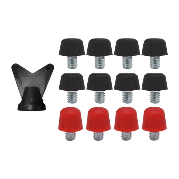 Pieles de zapatos de zapatos de fútbol de 12 piezas Caballeros de rugby M6 Spikes de zapatillas de fútbol para zapatillas de fútbol para zapatillas de Negro de 8 mm rojo 11 mm