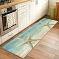 thumbnail image 2 of Ocean Retro Starfish Area&nbsp;Rug 2x6ft Nautical Coastal Beach Watercolor Marine Life Non-Slip&nbsp;Washable Square&nbsp;Rugs Soft Felt Indoor Floor Mat for Bedroom Kitchen Living Room Bathroom, 2 of 8