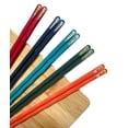 thumbnail image 4 of Set of 5 Colorful Matte Reusable Fiberglass Chopsticks  Non-Slip, Dishwasher Safe, Perfect for Chinese, Korean & Japanese Meals 9.5 inch Scenic Art, 4 of 5