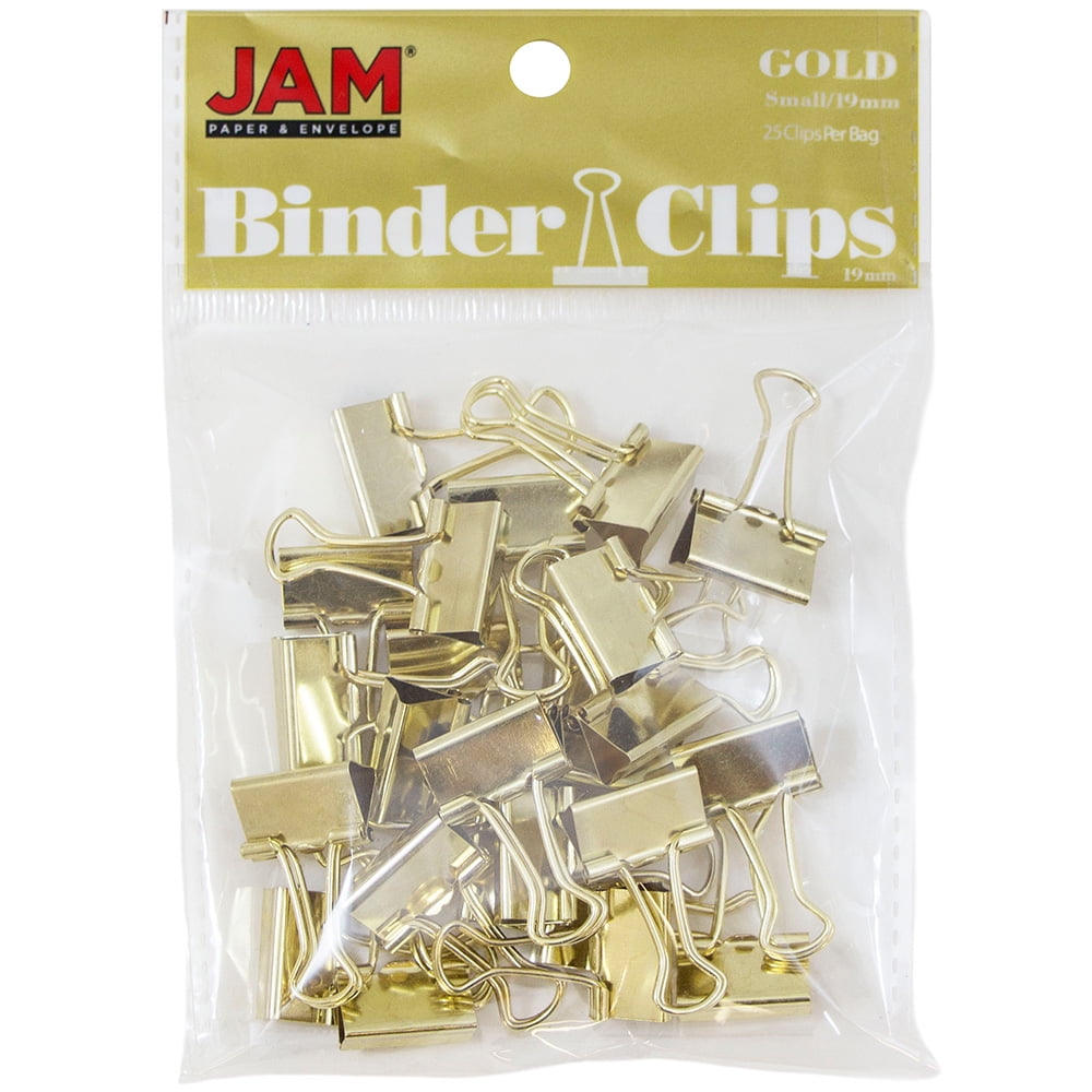 small gold binder clips