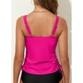 thumbnail image 3 of DOKOTOO Womens Tankini Tops Only Ruched Tummy Control Bathing Suit Top No Bottom, 3 of 8