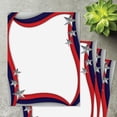 thumbnail image 2 of Spangled Stars Patriotic Letter Papers - Set of 25, American Flag stationery papers, 8 1/2" x 11", compatible computer paper, Patriotic Letterhead, 4th of July flyers, Veterans Day, Memorial Day, 2 of 5