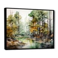 thumbnail image 2 of Designart "Alcohol Ink Landscape: Forest" Forest Floater Framed Canvas Wall Art, 2 of 5