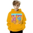 thumbnail image 4 of Boys Hoodies 100 Days Print Loose Fall Winter Pullover Hoodie Top School Hoodies for Boys Size 6-7Y, 4 of 4